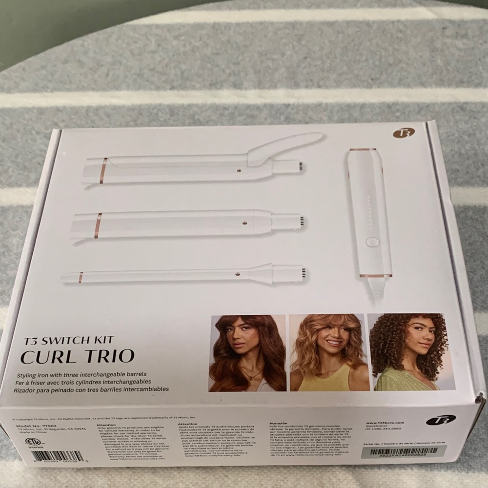 *NewcT3 Curl Trio Switch Kit - White and Rose Gold